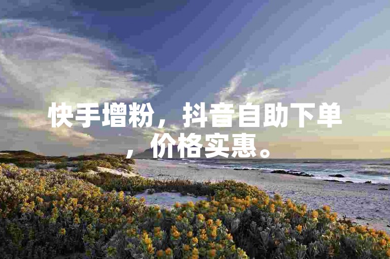 快手增粉，抖音自助下单，价格实惠。