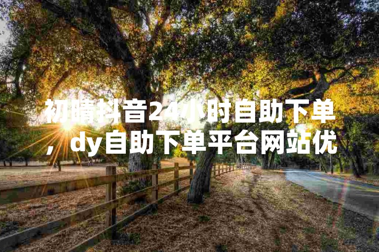 初晴抖音24小时自助下单，dy自助下单平台网站优惠。