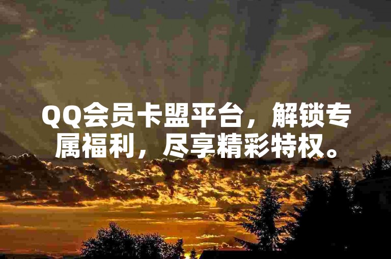 QQ会员卡盟平台，解锁专属福利，尽享精彩特权。