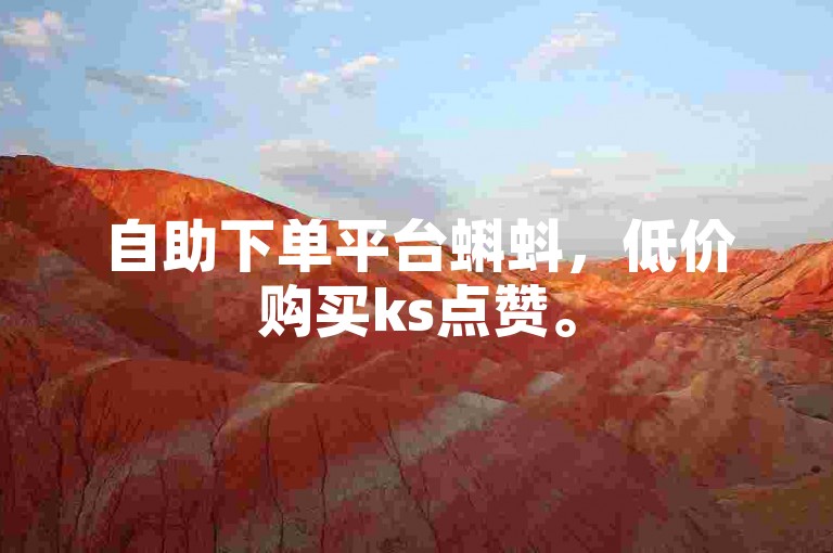 自助下单平台蝌蚪，低价购买ks点赞。
