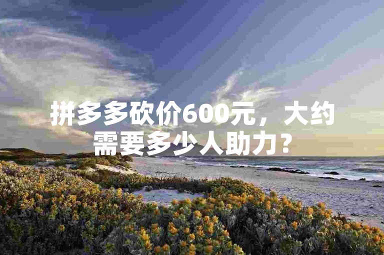 拼多多砍价600元，大约需要多少人助力？
