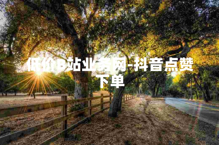 低价B站业务网-抖音点赞下单