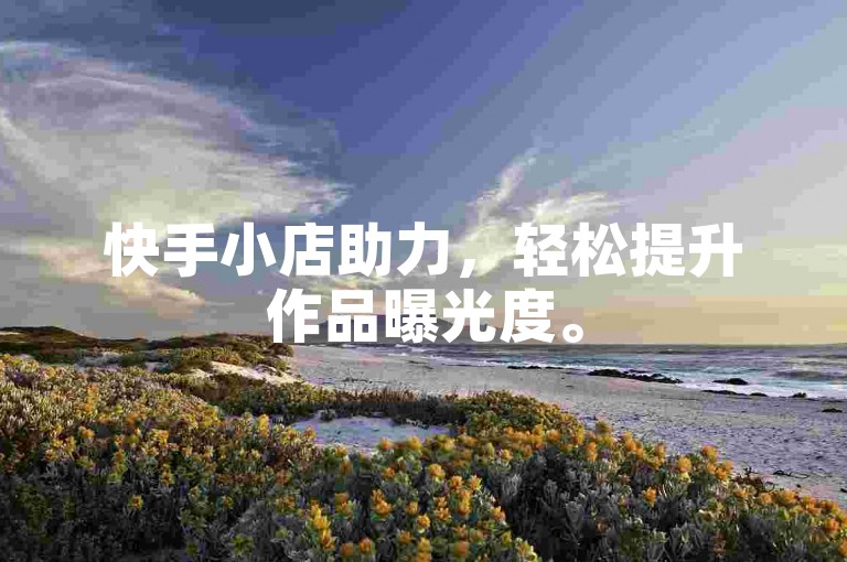 快手小店助力，轻松提升作品曝光度。