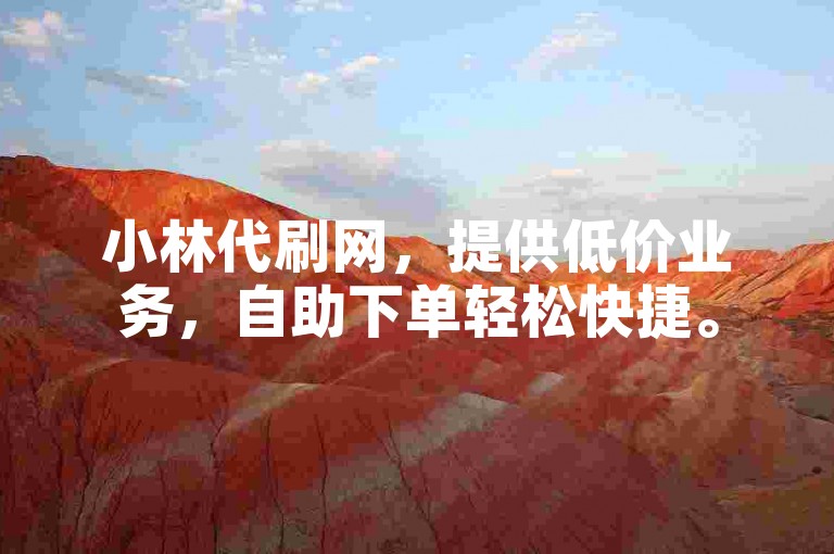 小林代刷网，提供低价业务，自助下单轻松快捷。