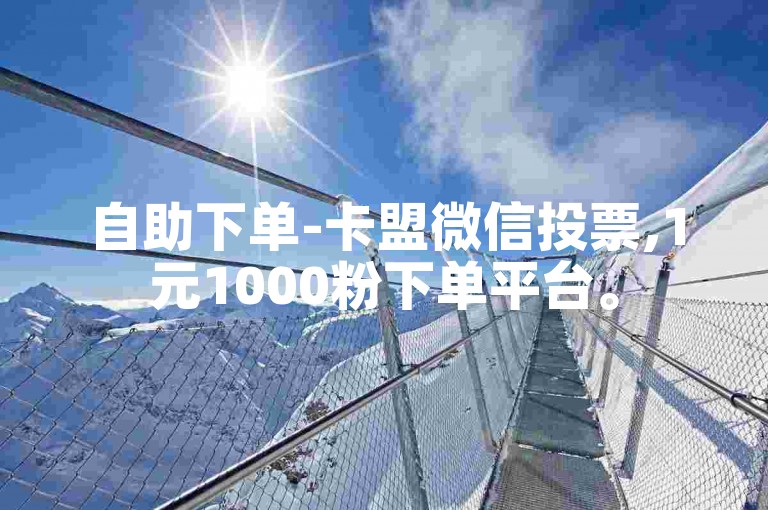 自助下单-卡盟微信投票,1元1000粉下单平台。