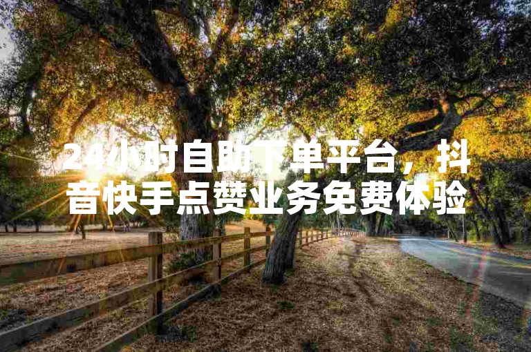 24小时自助下单平台，抖音快手点赞业务免费体验！