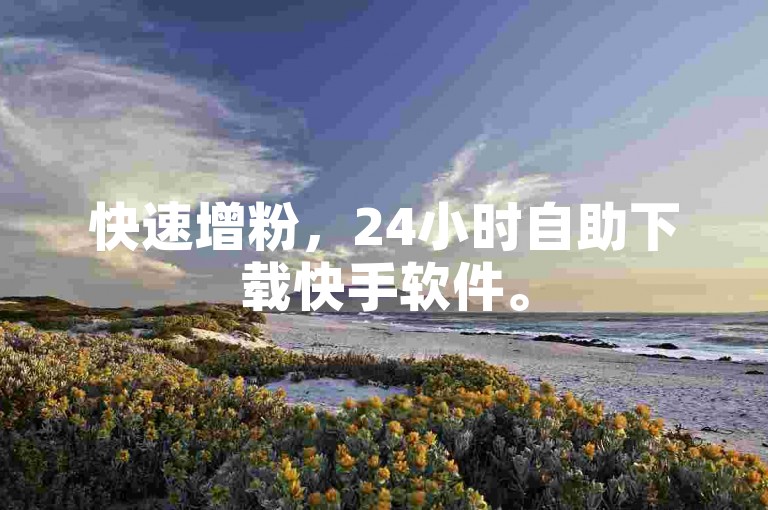 快速增粉，24小时自助下载快手软件。