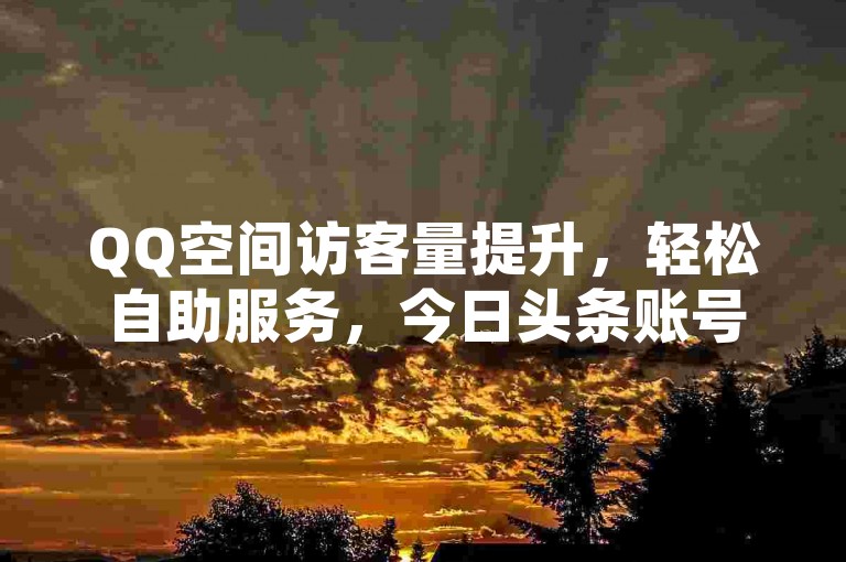 QQ空间访客量提升，轻松自助服务，今日头条账号交易。