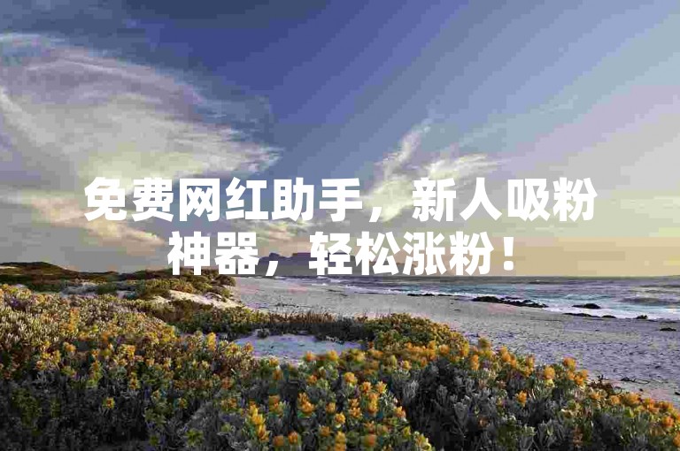 免费网红助手，新人吸粉神器，轻松涨粉！