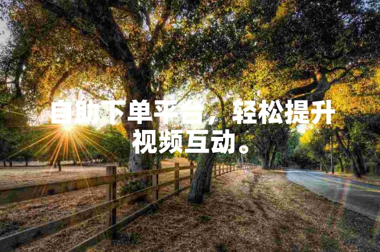 自助下单平台，轻松提升视频互动。