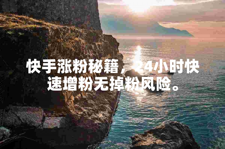 快手涨粉秘籍，24小时快速增粉无掉粉风险。