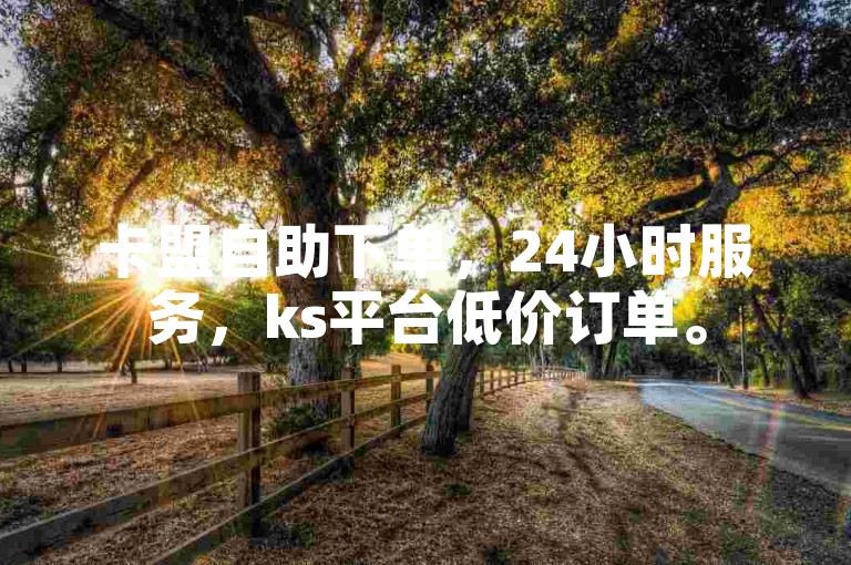 卡盟自助下单，24小时服务，ks平台低价订单。