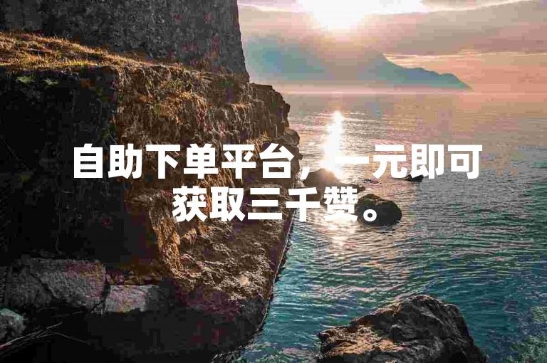 自助下单平台，一元即可获取三千赞。