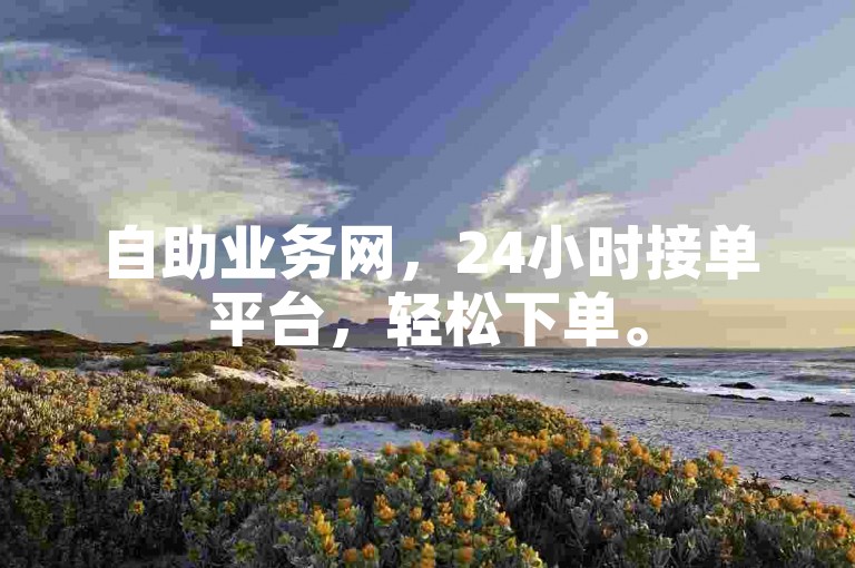 自助业务网，24小时接单平台，轻松下单。
