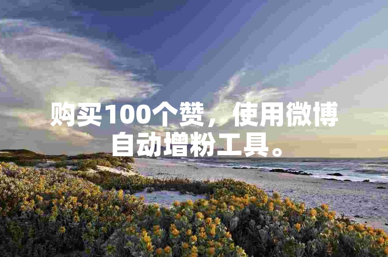 购买100个赞，使用微博自动增粉工具。