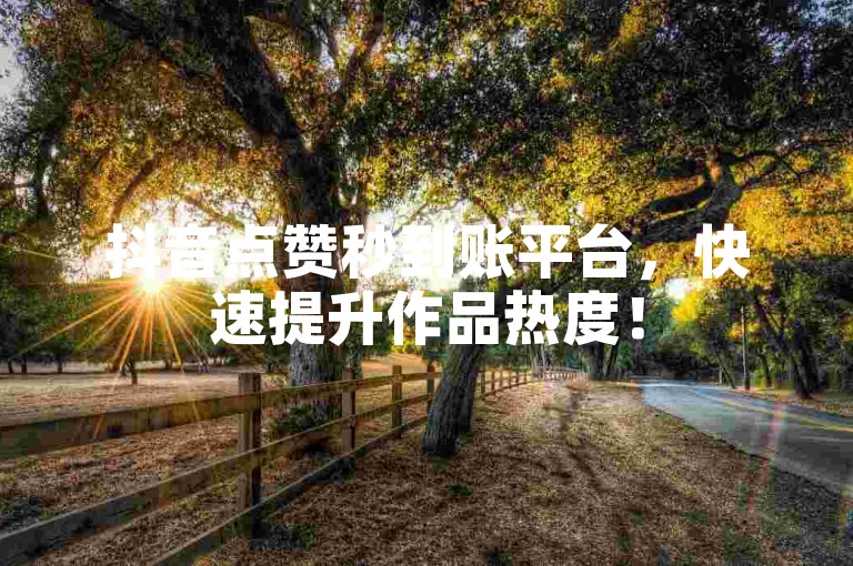 抖音点赞秒到账平台，快速提升作品热度！