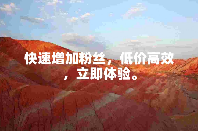 快速增加粉丝，低价高效，立即体验。