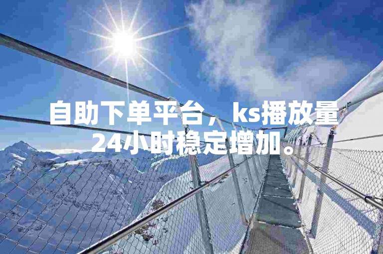 自助下单平台，ks播放量24小时稳定增加。