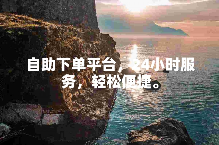 自助下单平台，24小时服务，轻松便捷。