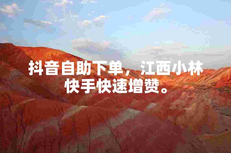 抖音自助下单，江西小林快手快速增赞。