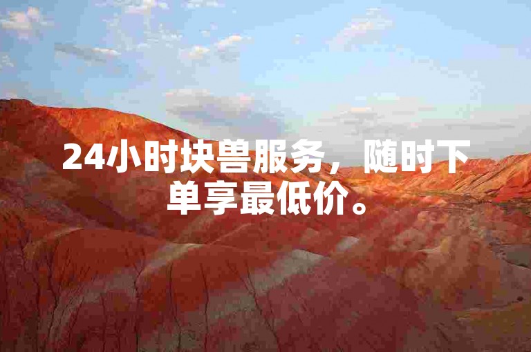 24小时块兽服务，随时下单享最低价。
