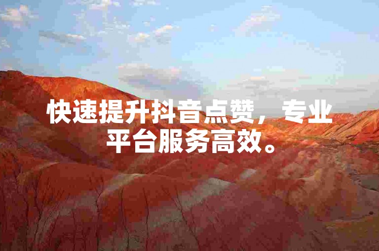 快速提升抖音点赞，专业平台服务高效。