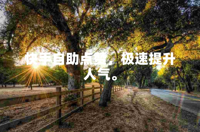 快手自助点赞，极速提升人气。