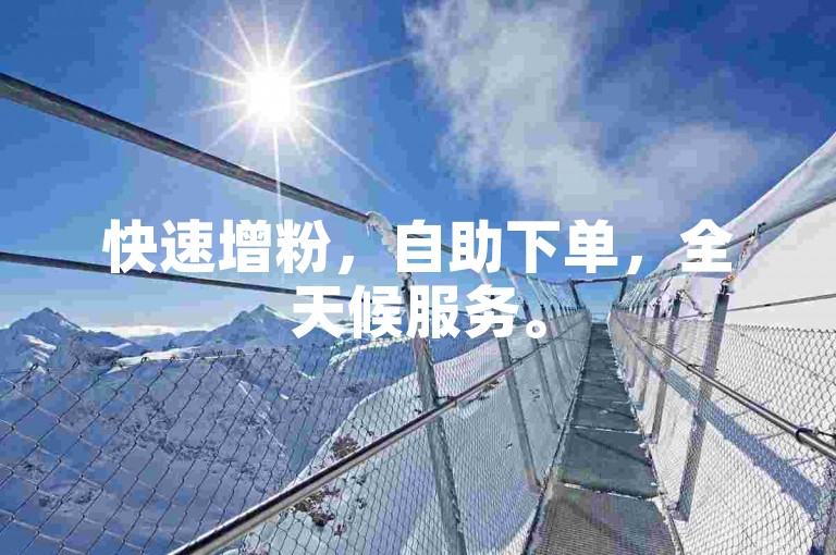快速增粉，自助下单，全天候服务。