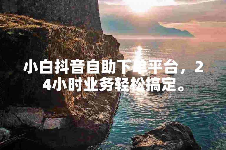 小白抖音自助下单平台，24小时业务轻松搞定。