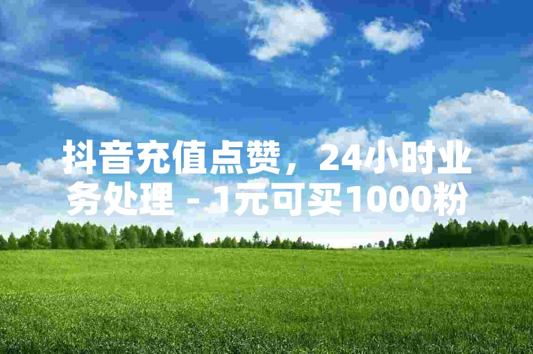 抖音充值点赞，24小时业务处理 - 1元可买1000粉丝。