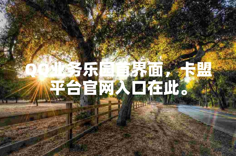 QQ业务乐园首界面，卡盟平台官网入口在此。