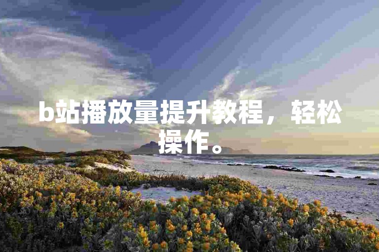 b站播放量提升教程，轻松操作。
