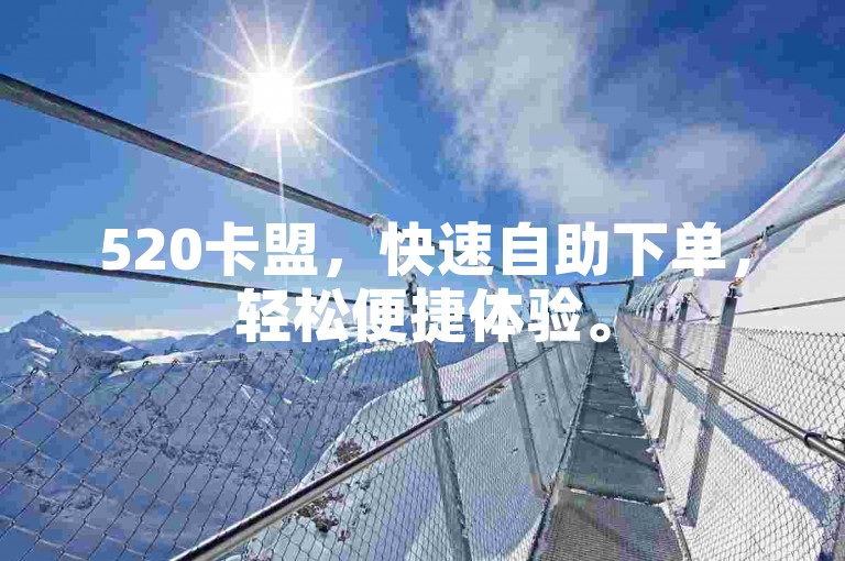 520卡盟，快速自助下单，轻松便捷体验。