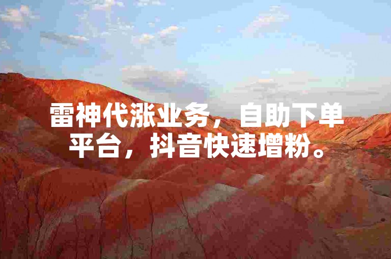 雷神代涨业务，自助下单平台，抖音快速增粉。