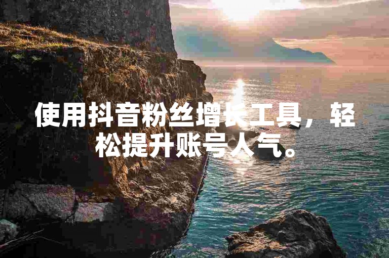 使用抖音粉丝增长工具，轻松提升账号人气。