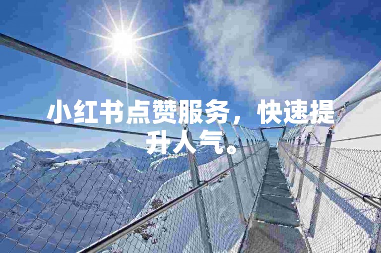 小红书点赞服务，快速提升人气。