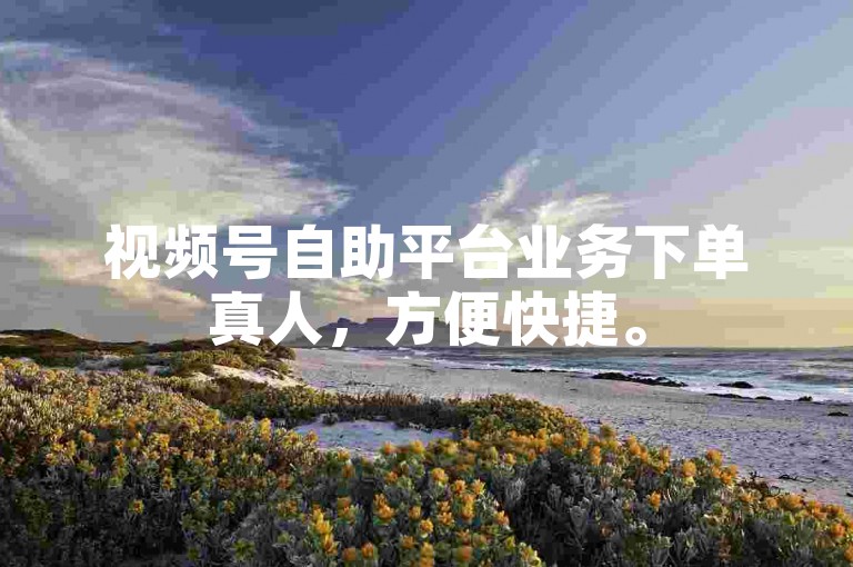 视频号自助平台业务下单真人，方便快捷。