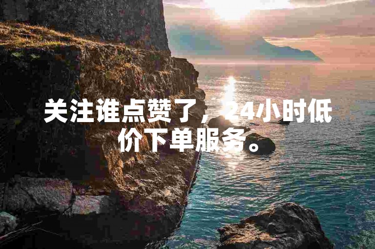 关注谁点赞了，24小时低价下单服务。