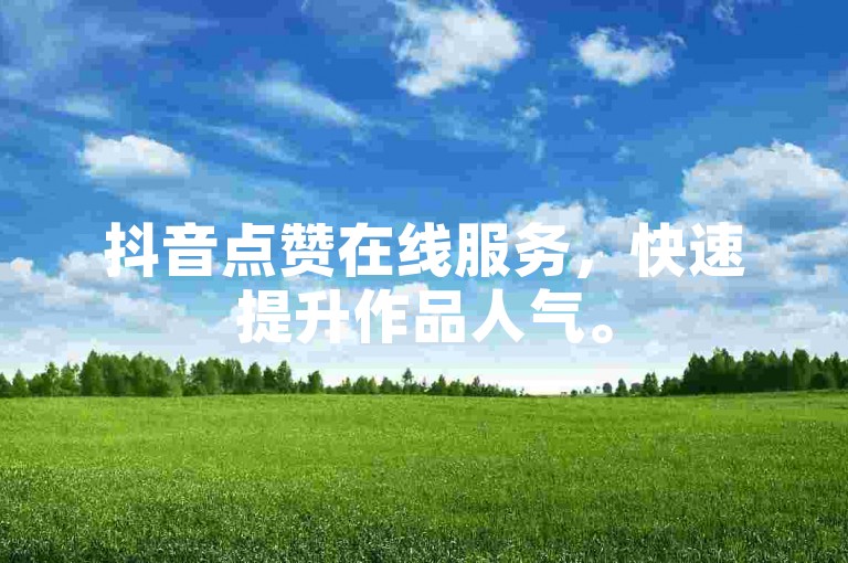 抖音点赞在线服务，快速提升作品人气。