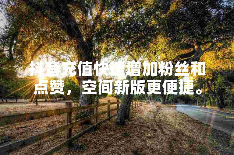 抖音充值快速增加粉丝和点赞，空间新版更便捷。
