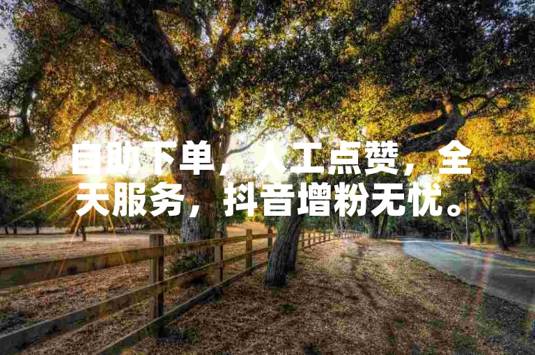 自助下单，人工点赞，全天服务，抖音增粉无忧。