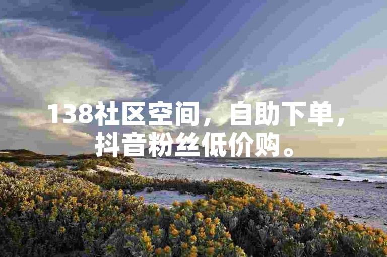 138社区空间，自助下单，抖音粉丝低价购。