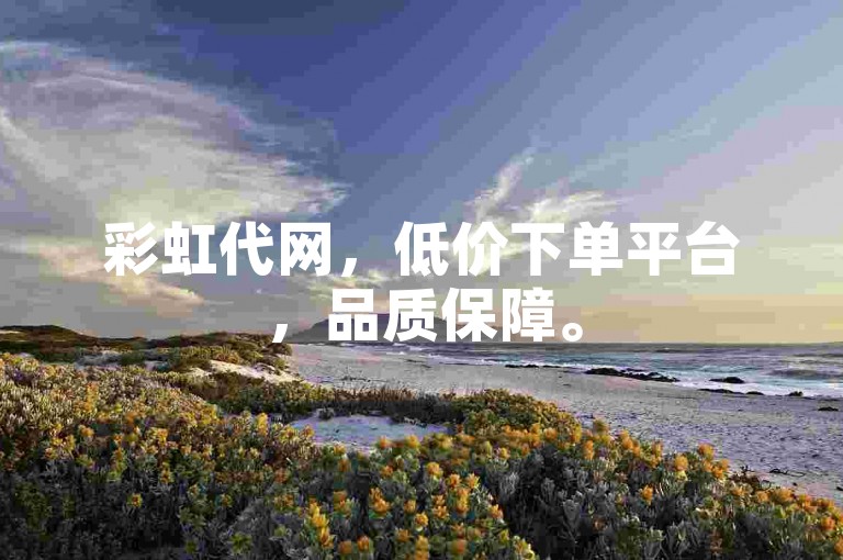 彩虹代网，低价下单平台，品质保障。