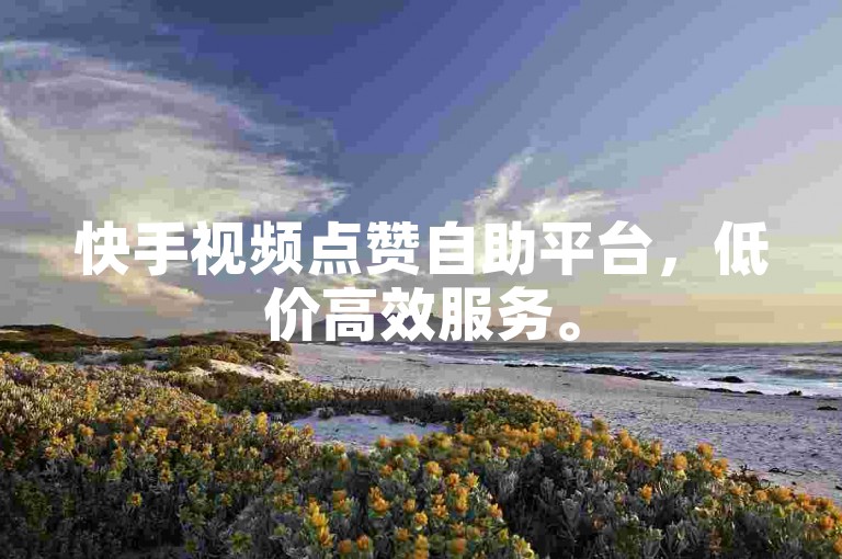快手视频点赞自助平台，低价高效服务。