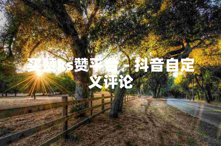 买赞ks赞平台 - 抖音自定义评论